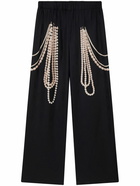 STELLA MCCARTNEY - Pearl Print Wide Leg Silk Trousers