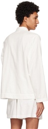 Tekla Off-White Oversized Pyjama Shirt
