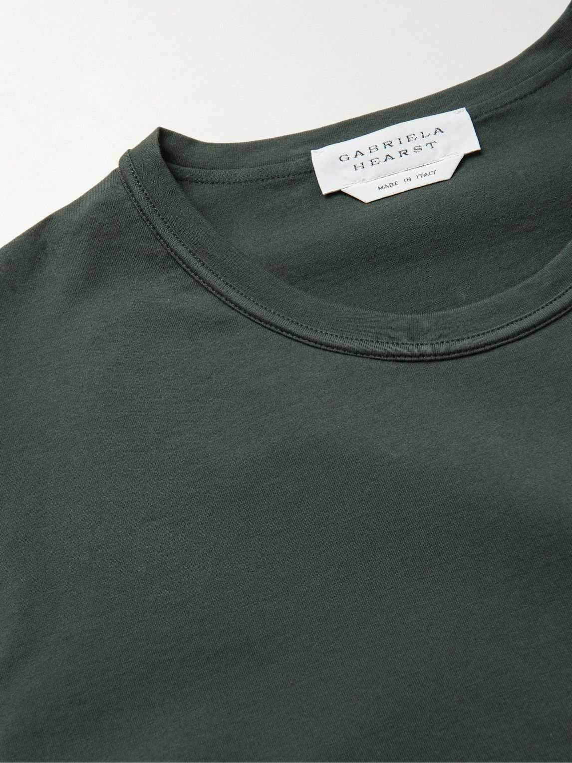 Gabriela Hearst - Bandeira Cotton-Jersey T-Shirt - Green Gabriela Hearst