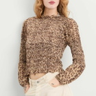 RIXO Women's Gardenia Mila Leopard Top in Brown