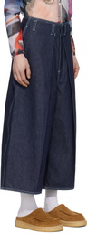 SUNNEI Navy Cholo Denim Shorts