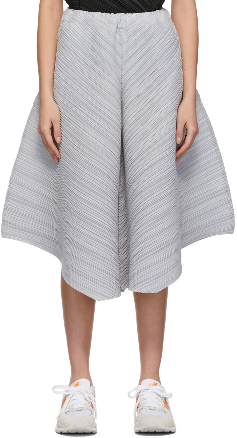 Pleats Please Issey Miyake Grey Wrapping Trousers Pleats Please