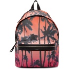Saint Laurent Multicolor Dip-Dye Palm Print City Backpack