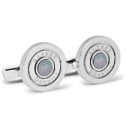 Dunhill - Gyro Rhodium-Plated and Mother-of-Pearl Cufflinks - Silver