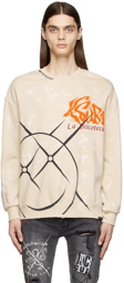 Ksubi Beige Kustom Discoteca Biggie Crewneck Sweatshirt