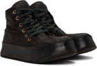 A Diciannoveventitre Black Canua Mid Sneakers