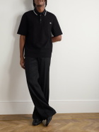 Dolce&Gabbana - Logo-Embroidered Cotton-Piqué Polo Shirt - Black