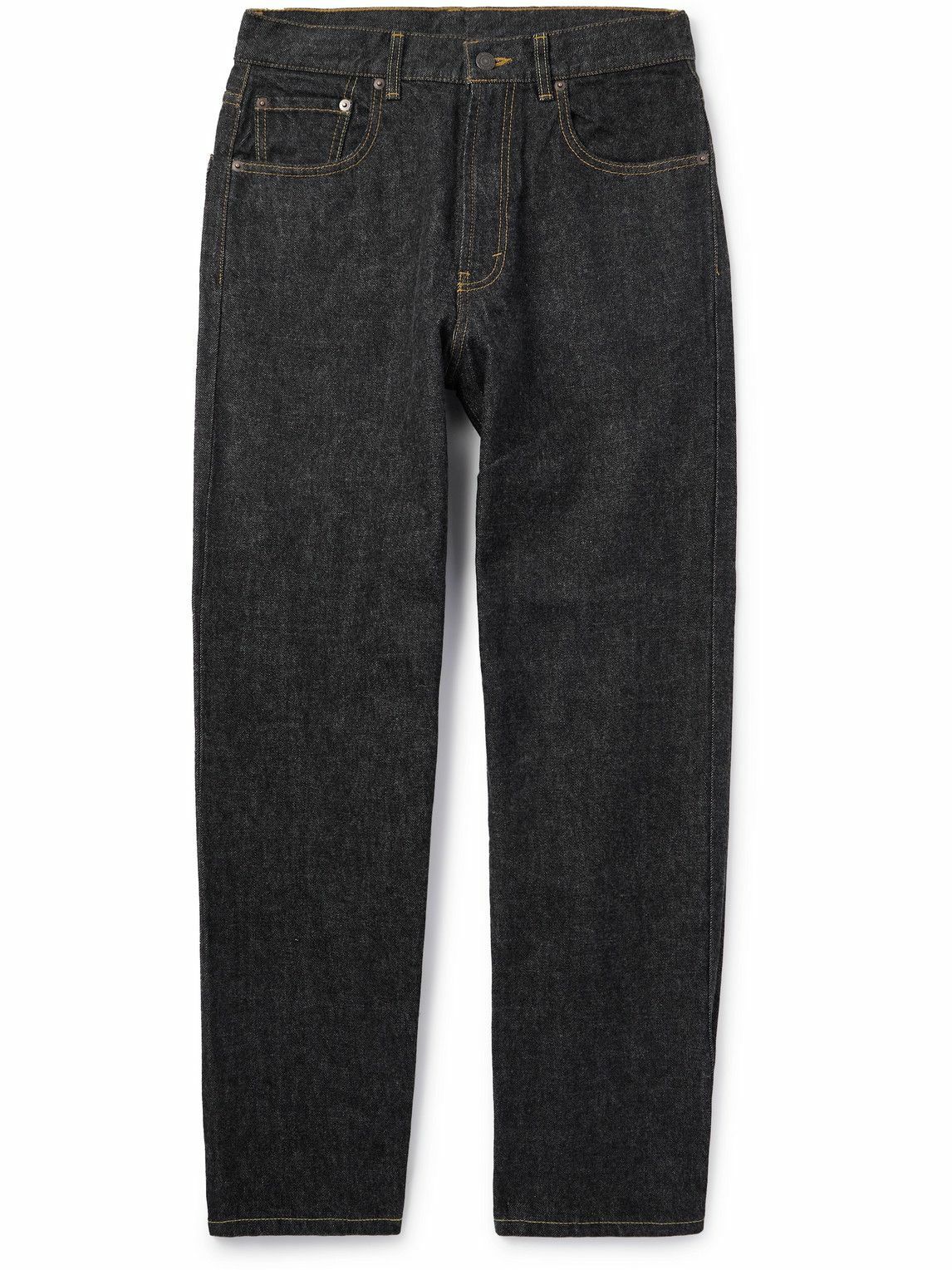 Beams Plus Men's 2 Pleat Denim Trousers in Indigo Beams Plus