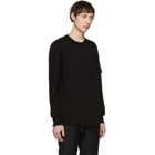 Stone Island Black Knit Logo Badge Sweater