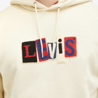 Levi's Men's Levis Paris Olympics Skate Hoodie in Cream/Polka Red