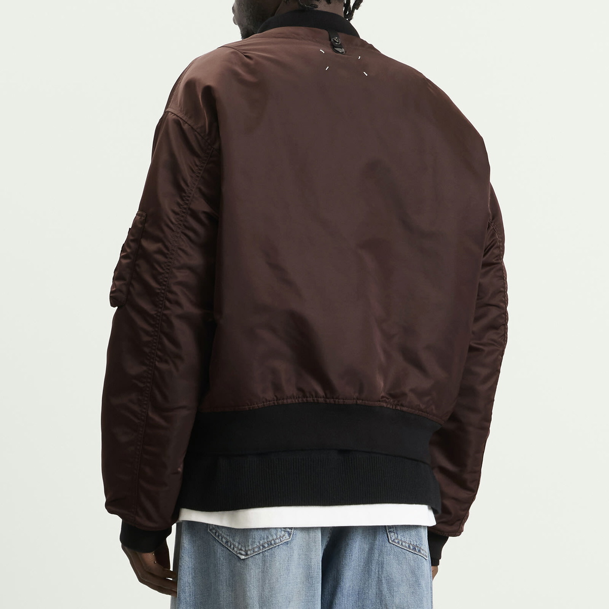 Maison Margiela Men's Reversible Bomber Jacket in Dark Brown