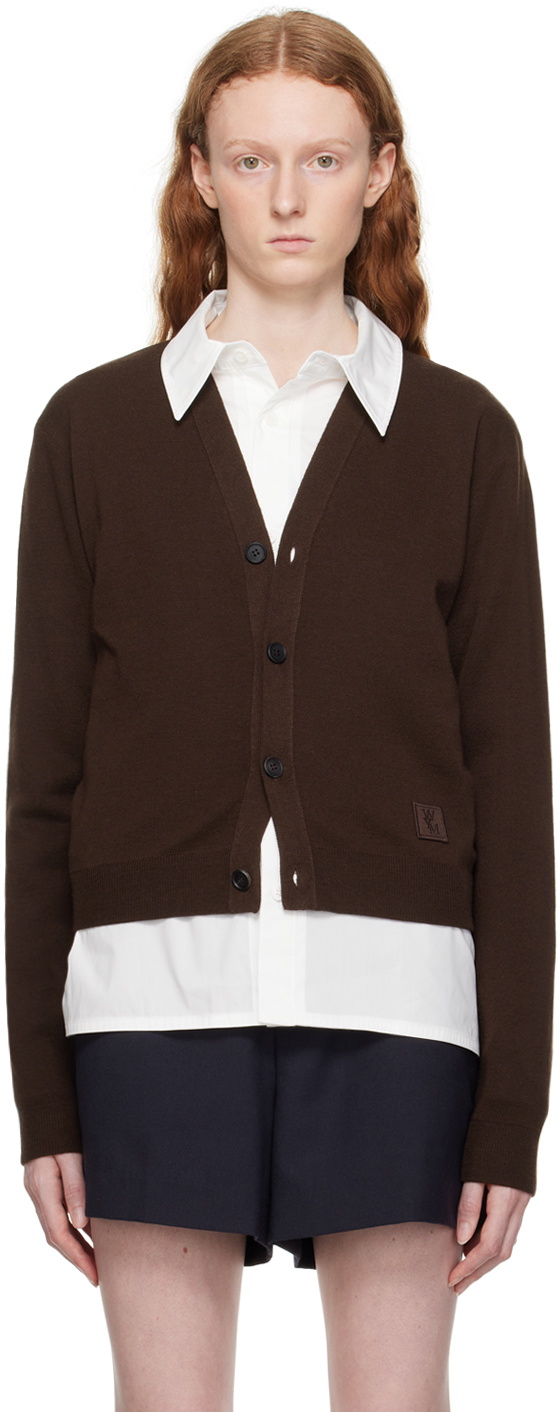 Wooyoungmi Brown Cropped Cardigan Wooyoungmi