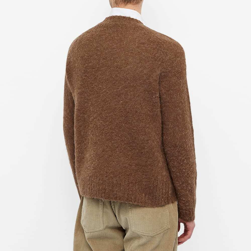 Acne Studios Men's Kowhai Brushed Crew Knit in Chocolate