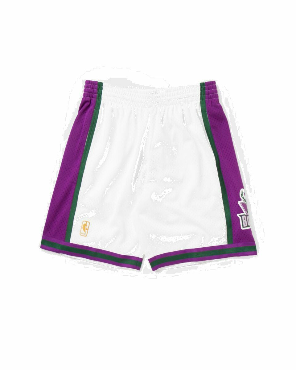 Photo: Mitchell & Ness Nba Swingman Shorts Milwaukee Bucks 1996 97 White - Mens - Sport & Team Shorts