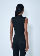 Pleats Please Issey Miyake Pleated High-Neck Sleeveless Top
