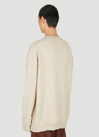 Brushed Knit Sweater in Beige