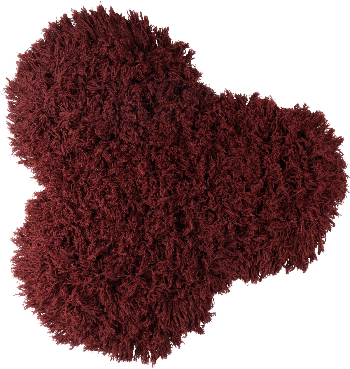Mush Studios SSENSE Exclusive Burgundy Poof Shag Rug