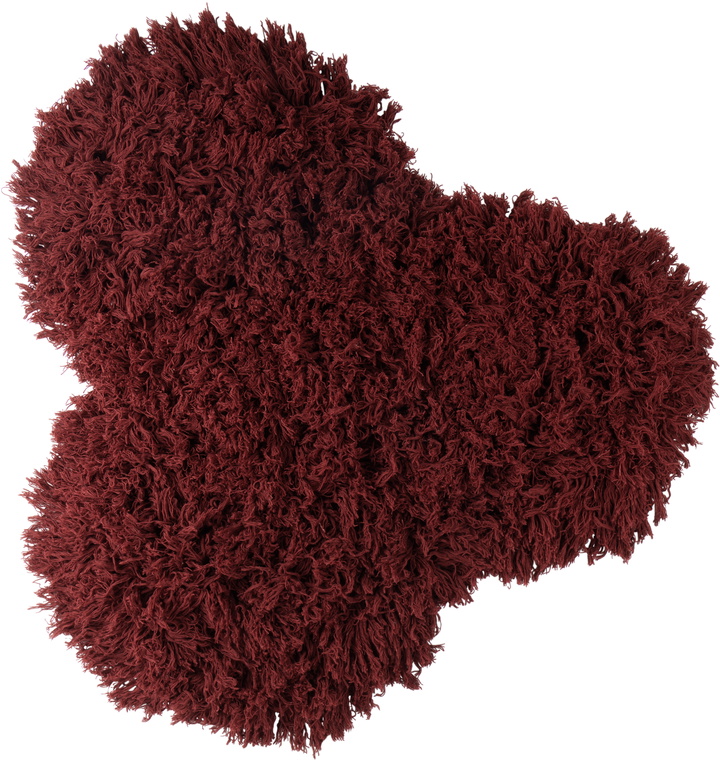 Photo: Mush Studios SSENSE Exclusive Burgundy Poof Shag Rug