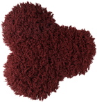 Mush Studios SSENSE Exclusive Burgundy Poof Shag Rug