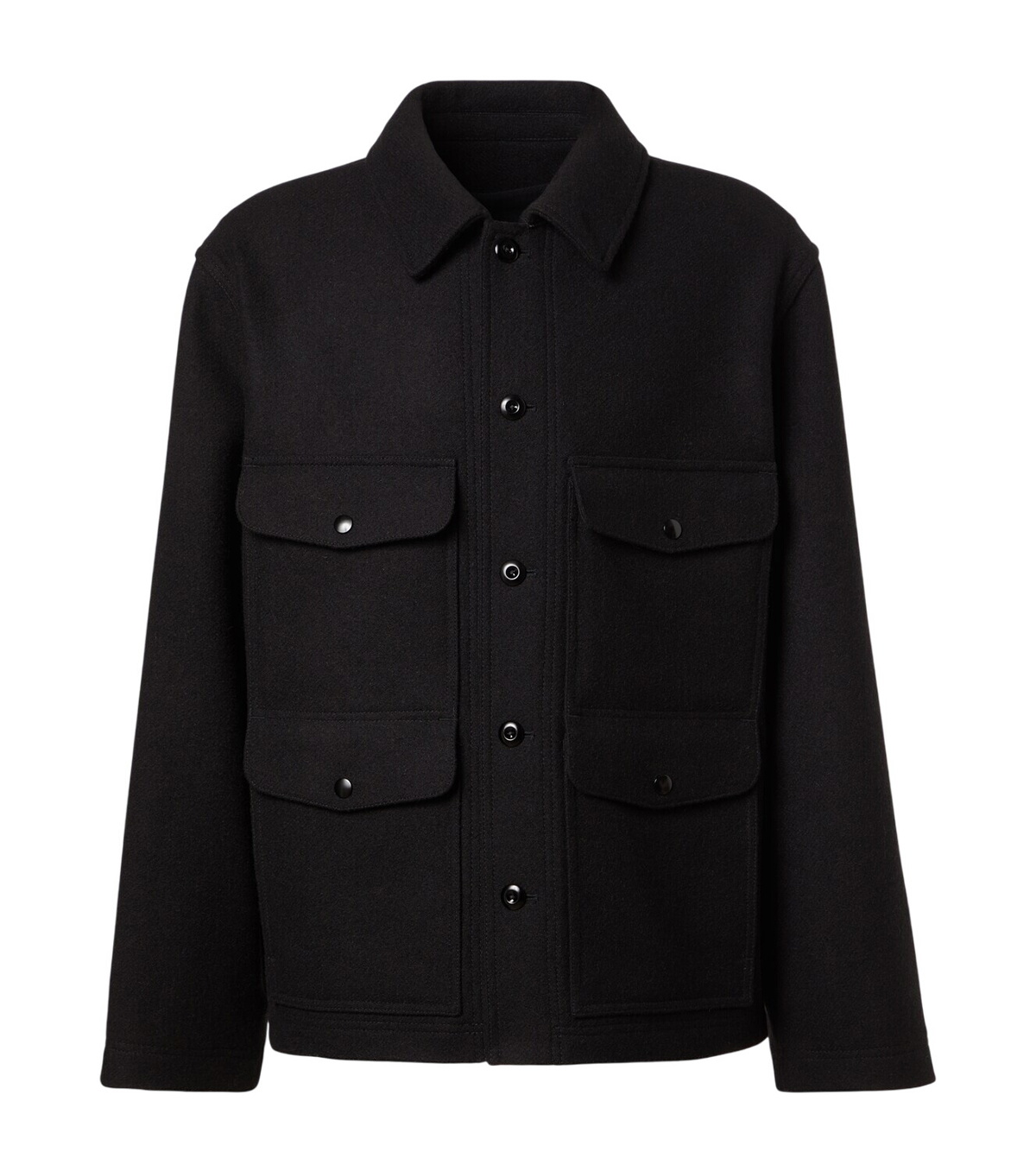 LEMAIRE　CROPPED CROMBIE JACKET　BLACK LEMAIRE Black Crombie Jacket Lemaire