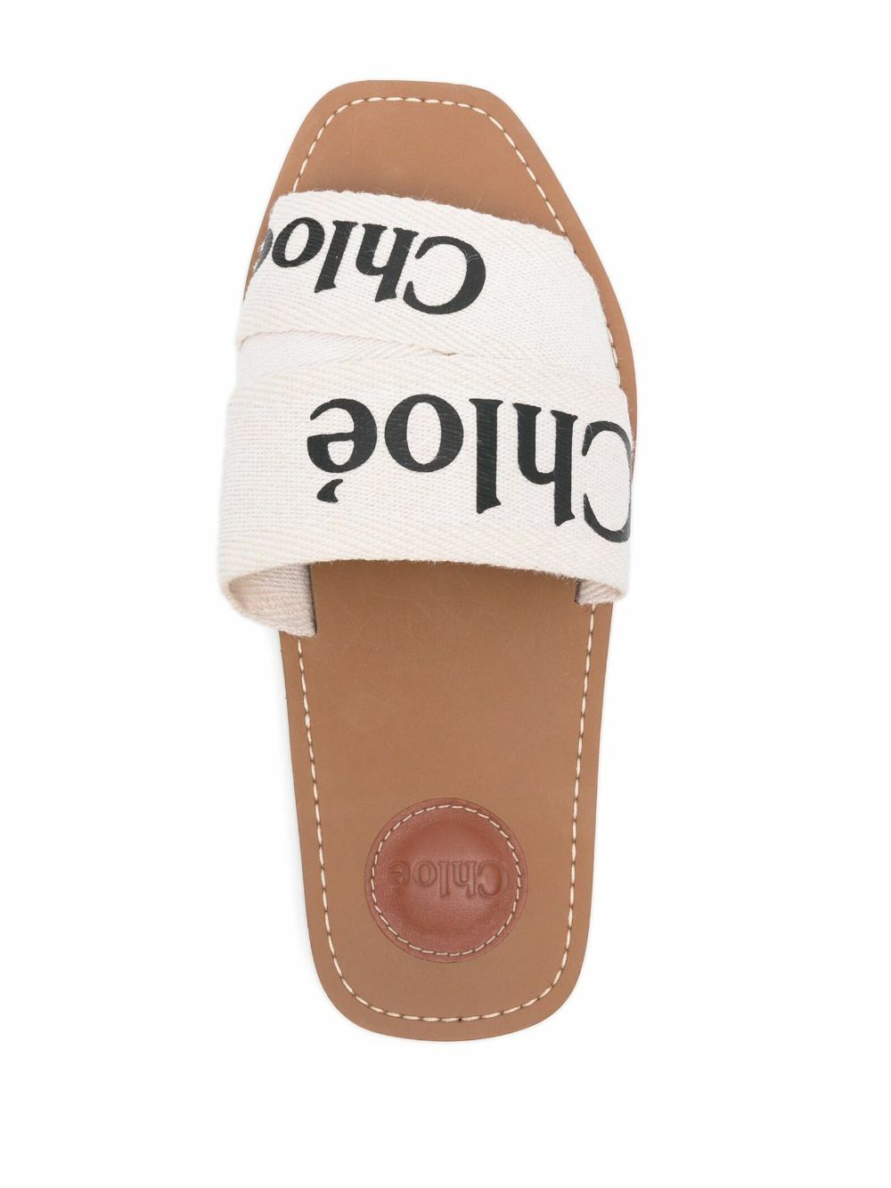 Chloé White Woody Sandals