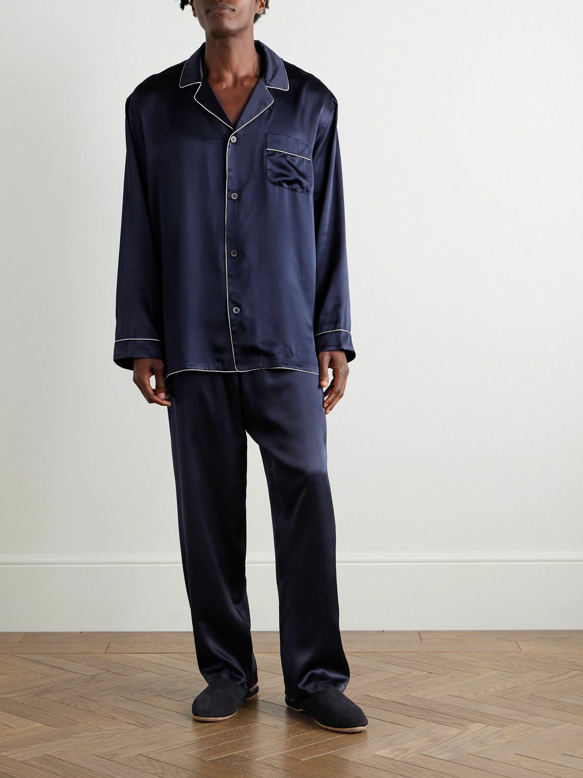 Zimmerli - Silk-Satin Pyjama Set - Blue