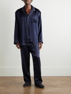 Zimmerli - Silk-Satin Pyjama Set - Blue