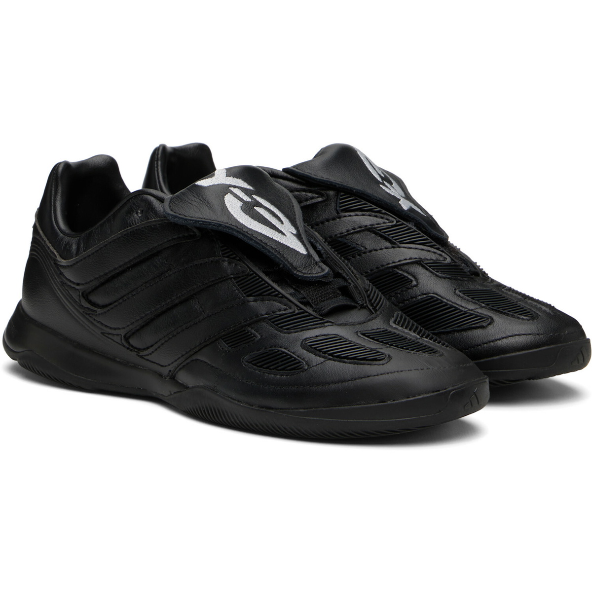 Y-3 Black Leather Predator Precision Sneakers