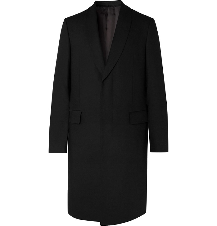 Photo: The Row - Leonhard Slim-Fit Shawl-Collar Virgin Wool Overcoat - Black