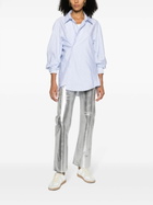 MM6 Maison Margiela Silver Foiled Straight Leg Jeans