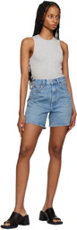 AGOLDE Blue Stella Denim Shorts