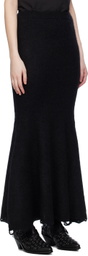 Junya Watanabe Black Distressed Maxi Skirt