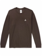 Nike - ACG Logo-Embroidered Jersey T-Shirt - Brown