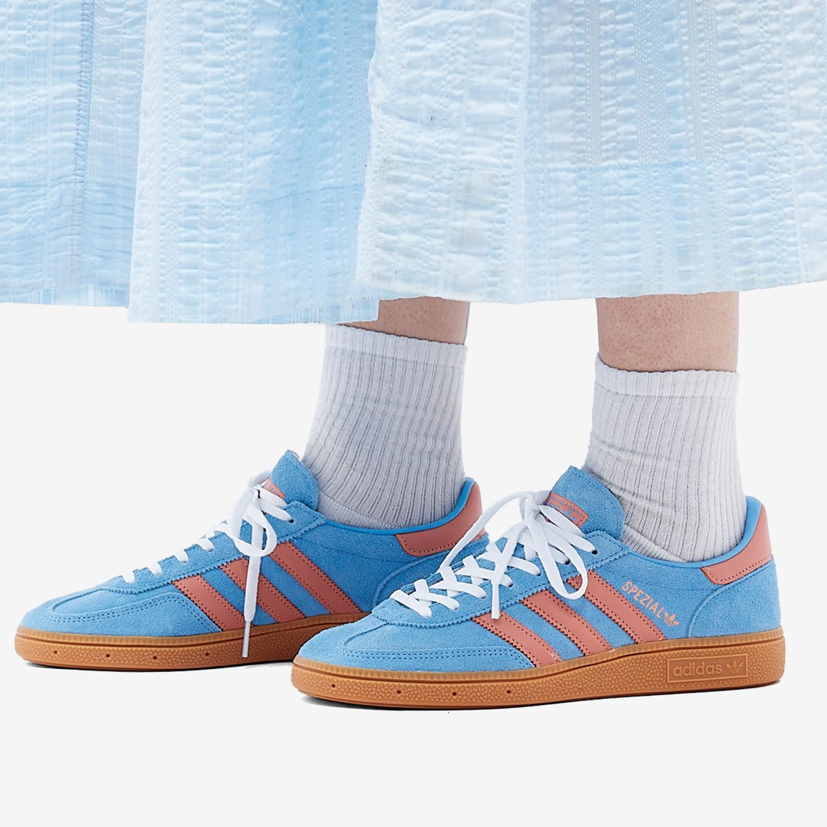 Adidas Women's Handball Spezial W Sneakers in Light Blue/Wonder Clay