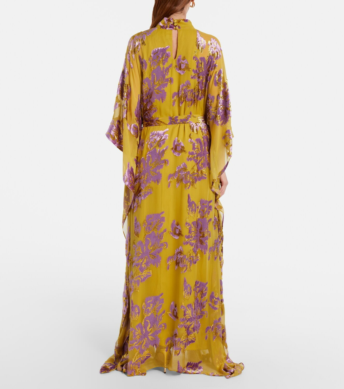 Taller Marmo Leonor floral fil coupé kaftan