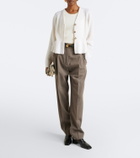 Jardin des Orangers Peplum wool and cashmere cardigan