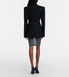 Elie Saab Checked sheer pencil skirt
