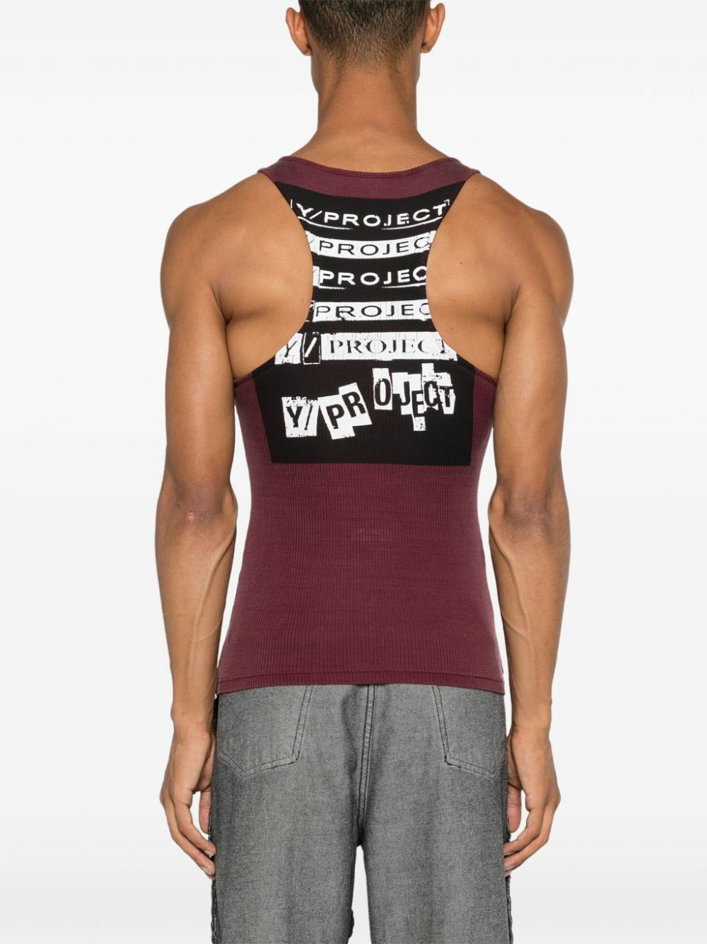 Y/Project Printed Invisible Strap Tank Top Y/Project