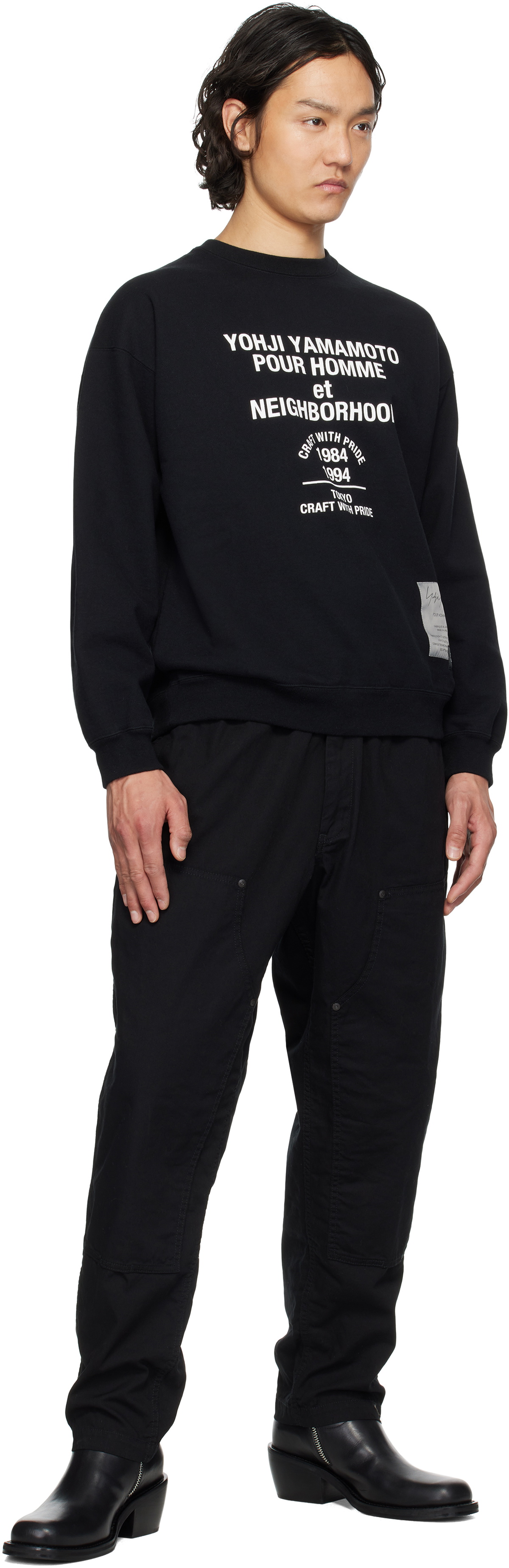 YOHJI YAMAMOTO Black NEIGHBORHOOD Edition LS Sweatshirt