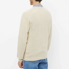 Drake's Men's Brushed Shetland Crew Knit in Ecru