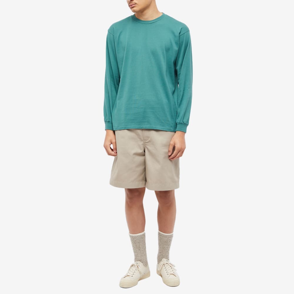 Auralee Men's Long Sleeve Luster Plaiting T-Shirt in Dark