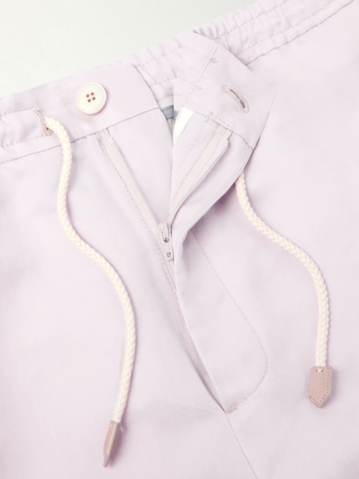 Canali - Straight-Leg Linen And Silk-Blend Bermuda Shorts - Purple