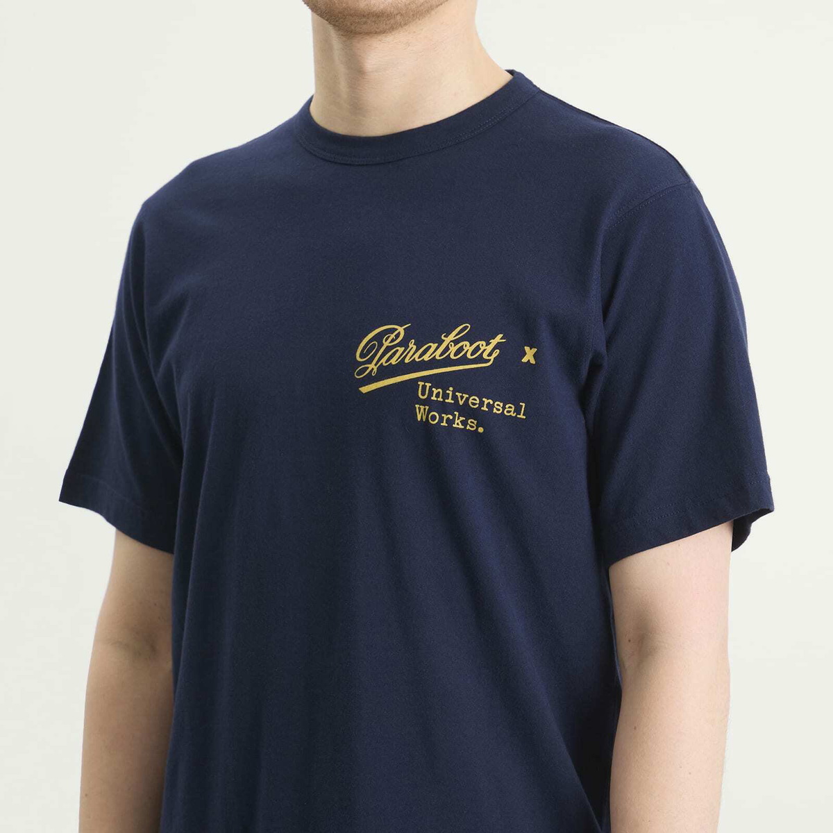 Universal Works Men's x Paraboot Jersey Print T-Shirt in Navy