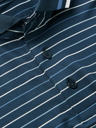 G/FORE - Striped Piqué Golf Polo Shirt - Blue