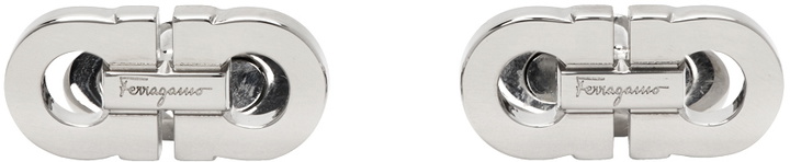 Photo: Salvatore Ferragamo Silver Gancini Cufflinks