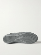 Balenciaga - City Studded Cracked Leather Sneakers - Gray