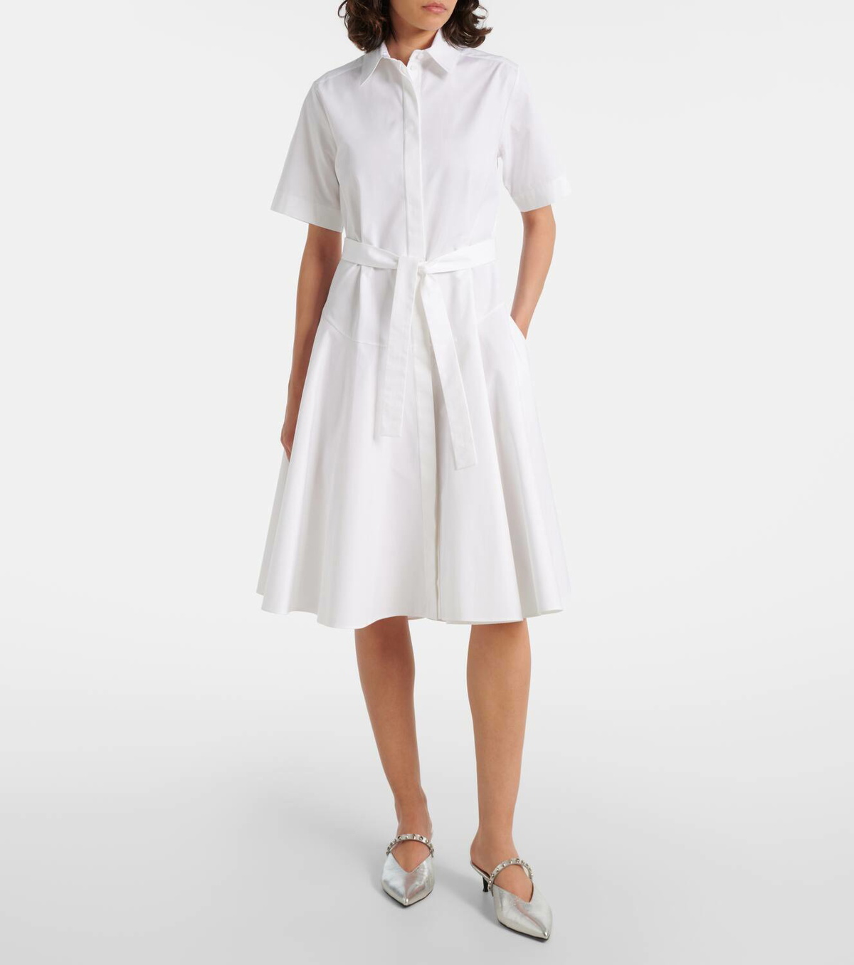 alexander mcqueen white shirt dress Alexander McQueen | Dresses | Alexander Mcqueen Cotton Poplin White Long Sleeve Shirt Dress