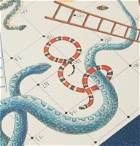 William & Son - Leather Snakes and Ladders Set - Blue