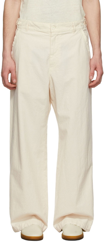 Photo: Barena Off-White Galton Garzoto Trousers