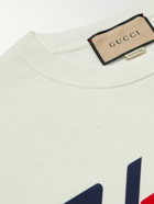 GUCCI - Logo-Print Cotton-Jersey Sweatshirt - Neutrals